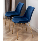 Roundhill Furniture Aufurr Ensemble repas contemporain 3 pièces, table ronde blanche et 2 chaises