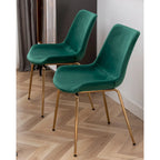 Roundhill Furniture Aufurr Ensemble repas contemporain 3 pièces, table ronde blanche et 2 chaises