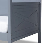 Lit de repos en bois « The Gray Barn Silver Fox Cottage » de style maison de ferme