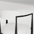 Ensemble de salle à manger moderne et minimaliste de 9 pièces avec plateau extensible en pierre frittée et double piédestal de 280 cm