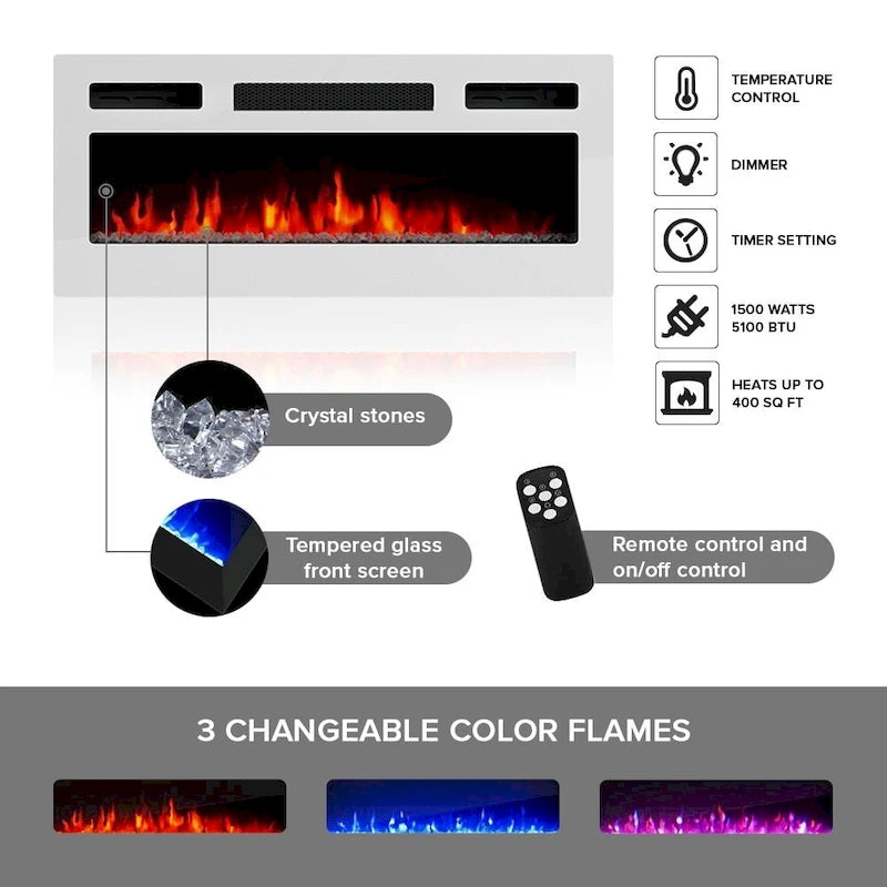 Meuble TV avec cheminée électrique Shu WH-EF 71