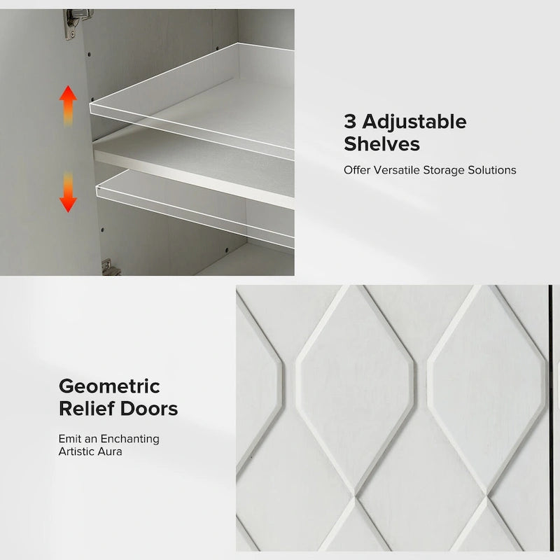Olympia 60Meuble de Rangement Moderne avec Étagères Réglables Par HULALA HOME