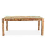 Timbergirl Suman Table de salle à manger rustique multicolore - Multicolore