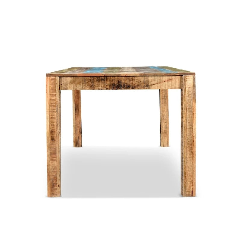 Timbergirl Suman Table de salle à manger rustique multicolore - Multicolore