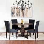 Roundhill Furniture Fordsville, ensemble de salle à manger 5 pièces, table ronde à pied central avec 4 chaises élégantes