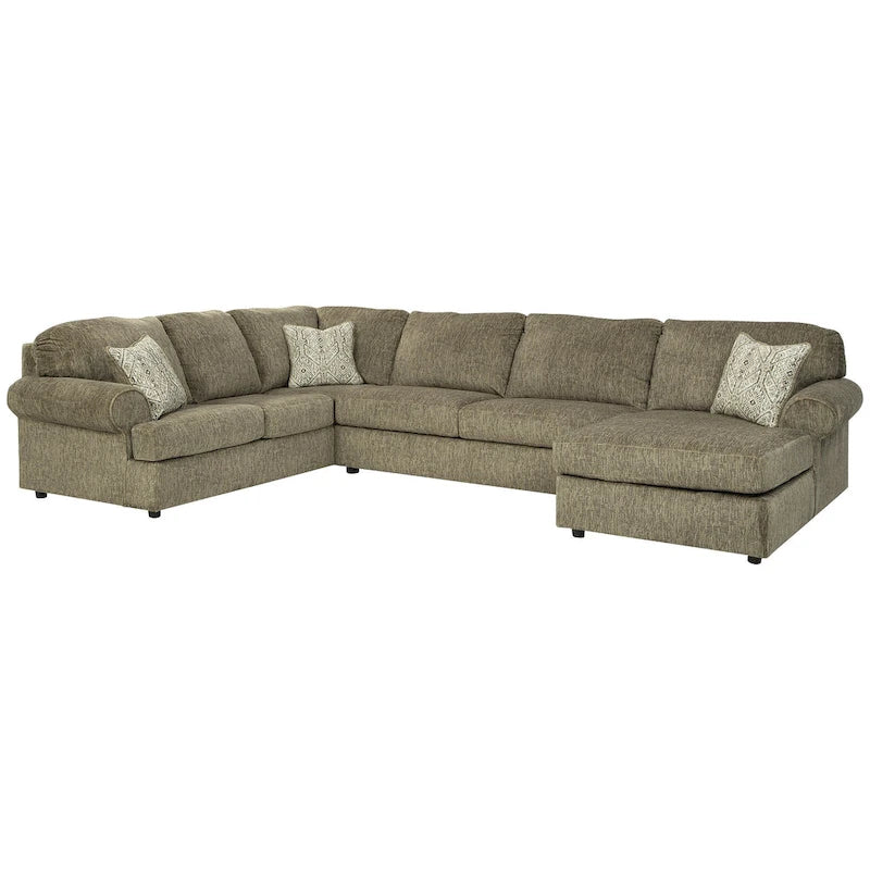 Canapé d'angle 3 places avec méridienne Signature Design by Ashley Hoylake marron - 143W x 95D x 35H