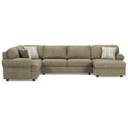 Canapé d'angle 3 places avec méridienne Signature Design by Ashley Hoylake marron - 143W x 95D x 35H