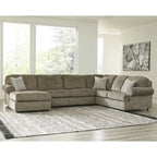 Canapé d'angle 3 places avec méridienne Signature Design by Ashley Hoylake marron - 143W x 95D x 35H