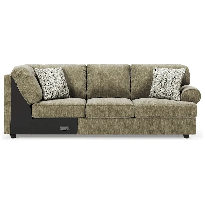 Canapé d'angle 3 places avec méridienne Signature Design by Ashley Hoylake marron - 143W x 95D x 35H