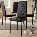 Lot de 4 chaises de salle à manger modernes en similicuir par Baxton Studio