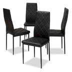 Lot de 4 chaises de salle à manger modernes en similicuir par Baxton Studio