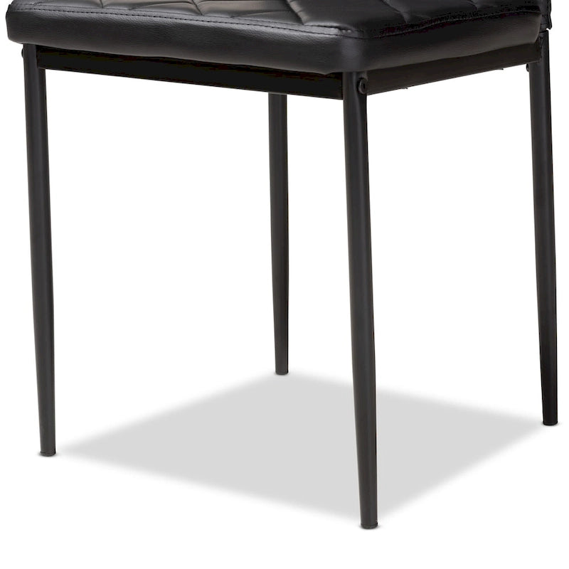 Lot de 4 chaises de salle à manger modernes en similicuir par Baxton Studio