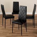 Lot de 4 chaises de salle à manger modernes en similicuir par Baxton Studio