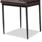 Lot de 4 chaises de salle à manger modernes en similicuir par Baxton Studio