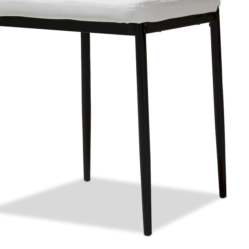 Lot de 4 chaises de salle à manger modernes en similicuir par Baxton Studio