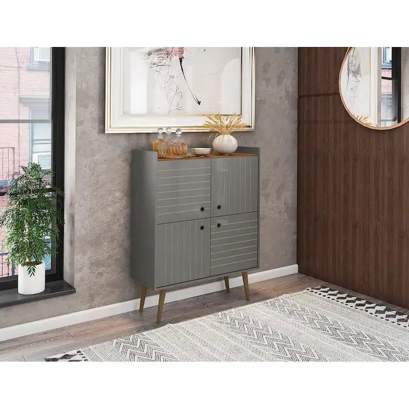 Meuble d'appoint moderne du milieu du siècle Manhattan Comfort Bogart 45,5