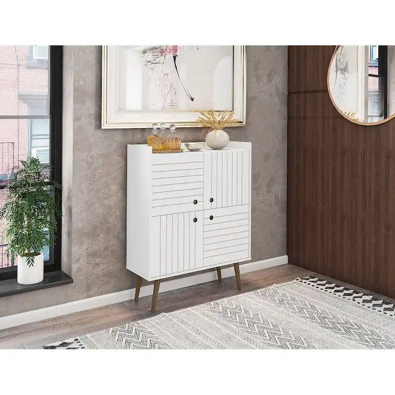 Meuble d'appoint moderne du milieu du siècle Manhattan Comfort Bogart 45,5