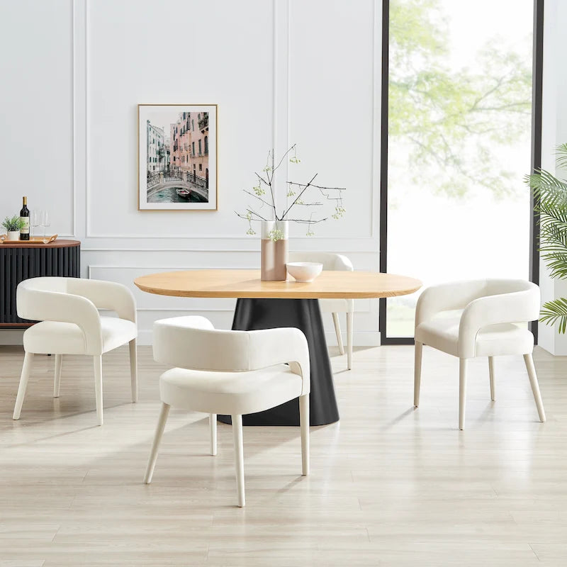Chaise de salle à manger en velours Lauryn