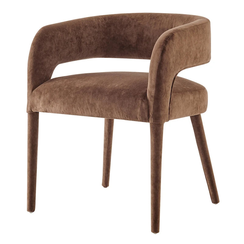 Chaise de salle à manger en velours Lauryn