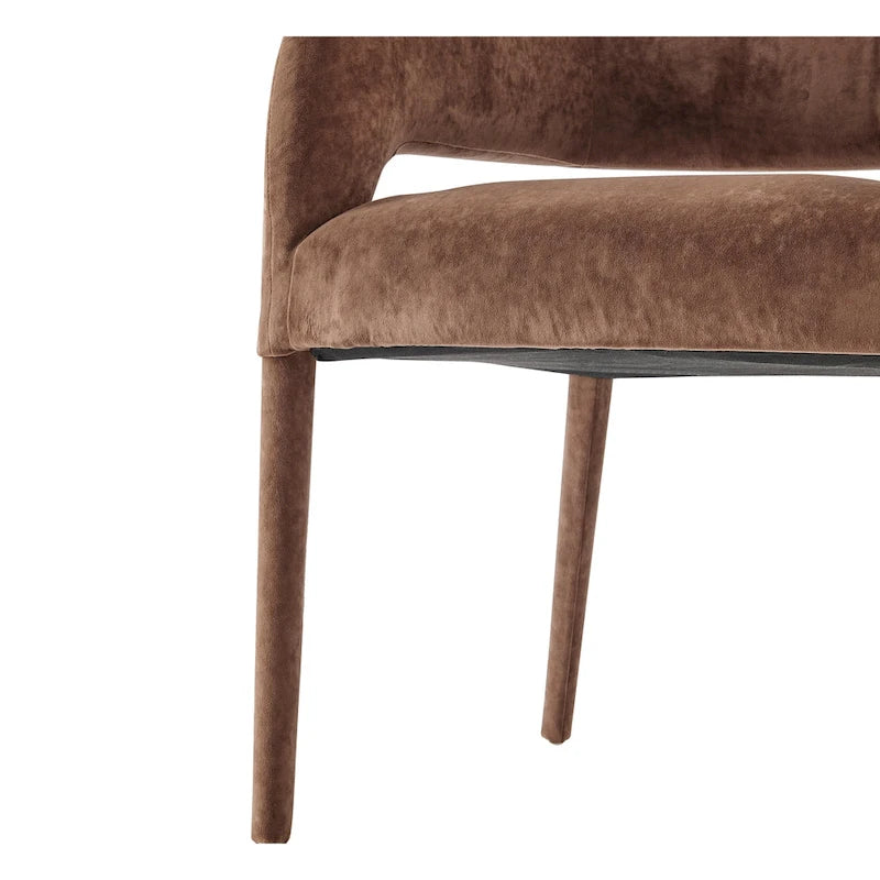 Chaise de salle à manger en velours Lauryn