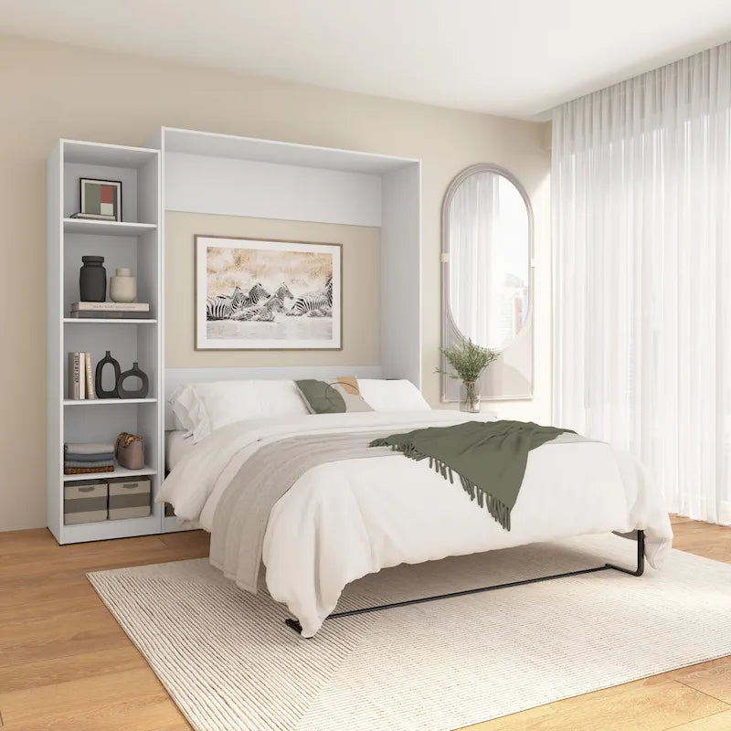 Lit escamotable Claremont Queen avec organisateur de garde-robe (85 po de largeur) par Bestar