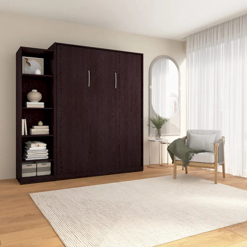 Lit escamotable Claremont Queen avec organisateur de garde-robe (85 po de largeur) par Bestar