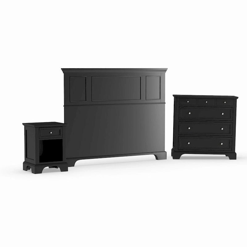 Ensemble de lit, de chevet et de commode 3 pièces Bedford Queen/Full par Homestyles