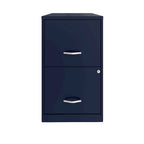 Classeur en métal à 2 tiroirs de 45,7 cm, bleu marine