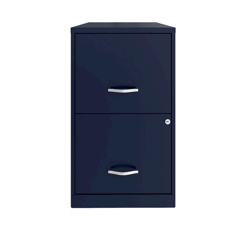 Classeur en métal à 2 tiroirs de 45,7 cm, bleu marine