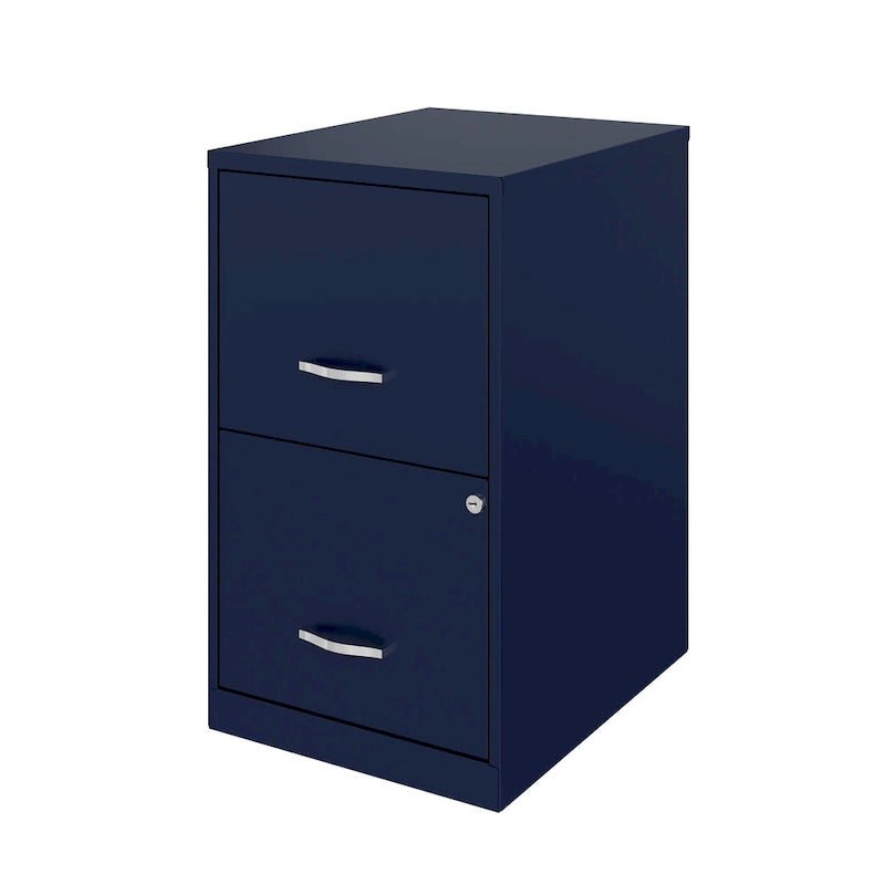 Classeur en métal à 2 tiroirs de 45,7 cm, bleu marine