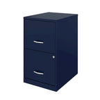 Classeur en métal à 2 tiroirs de 45,7 cm, bleu marine