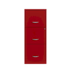 Classeur vertical 3 tiroirs rouge lave Space Solutions