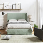 Lit en métal rembourré avec housse lavable traditionnelle Louise par HULALA HOME