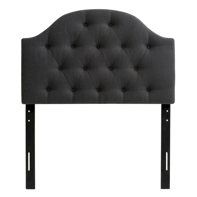 Tête de lit à panneaux bombés en tissu capitonné CorLiving Calera – Lit simple