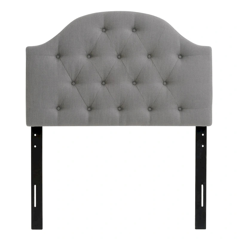 Tête de lit à panneaux bombés en tissu capitonné CorLiving Calera – Lit simple