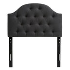 Tête de lit à panneaux bombés en tissu capitonné CorLiving Calera – Lit simple
