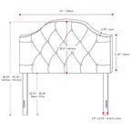 Tête de lit à panneaux bombés en tissu capitonné CorLiving Calera – Lit simple