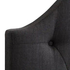 Tête de lit à panneaux bombés en tissu capitonné CorLiving Calera – Lit simple