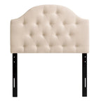 Tête de lit à panneaux bombés en tissu capitonné CorLiving Calera – Lit simple