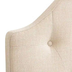 Tête de lit à panneaux bombés en tissu capitonné CorLiving Calera – Lit simple
