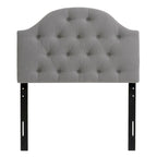 Tête de lit à panneaux bombés en tissu capitonné CorLiving Calera – Lit simple