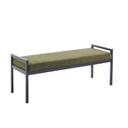 Banc rembourré en tissu Teddy Porthos Home Rue avec pieds en acier