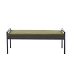 Banc rembourré en tissu Teddy Porthos Home Rue avec pieds en acier
