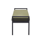 Banc rembourré en tissu Teddy Porthos Home Rue avec pieds en acier