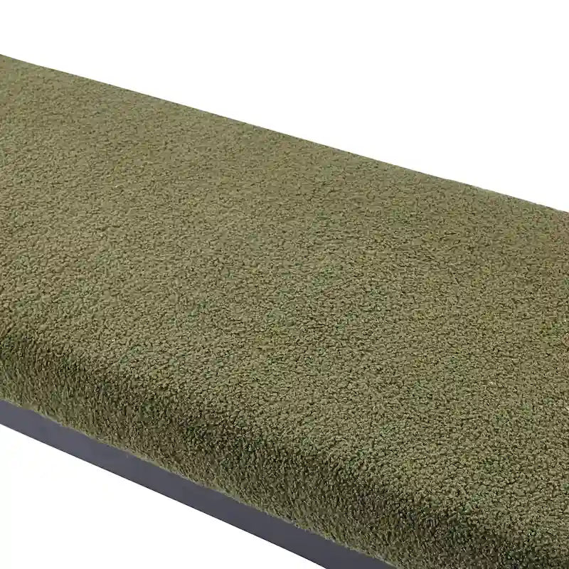 Banc rembourré en tissu Teddy Porthos Home Rue avec pieds en acier