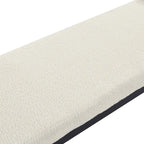 Banc rembourré en tissu Teddy Porthos Home Rue avec pieds en acier