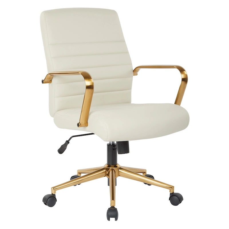 Chaise Baldwin mi-dossier en similicuir
