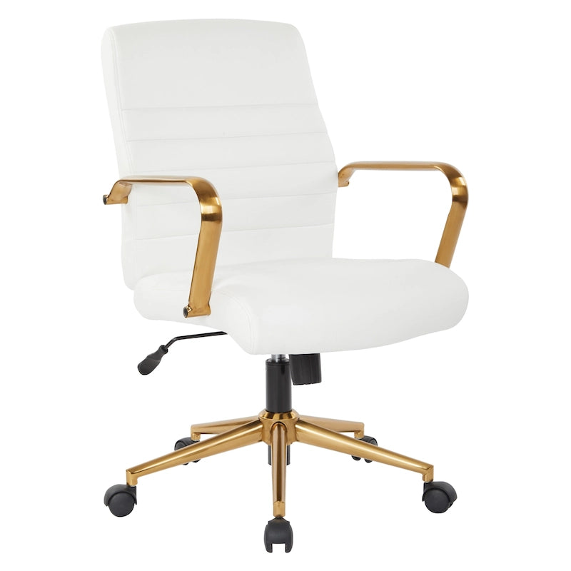Chaise Baldwin mi-dossier en similicuir