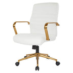 Chaise Baldwin mi-dossier en similicuir