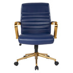 Chaise Baldwin mi-dossier en similicuir